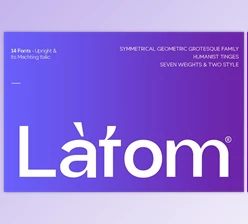 Download Latom Grotesque - Authentic Geometric Sans Serif Font Family
