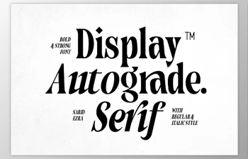 Download Autograde - Strong Bold <span class='badge badge-warning'>Serif</span>