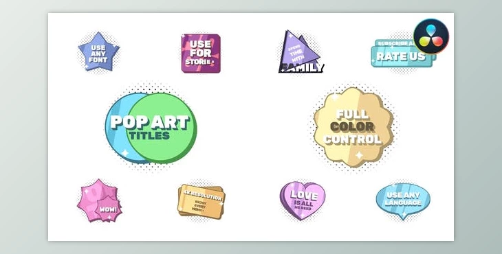 Download Pop Art Titles | DaVinci Resolve (Videohive 47575431)