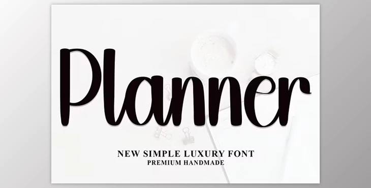 Download Planner - Handwritten Luxury Font