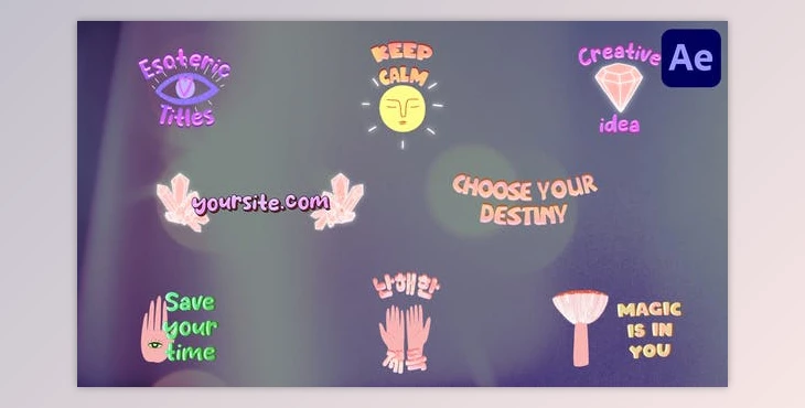 Download Cartoon Esoteric Titles for After Effects (Videohive 52155849 ) - AE Project
