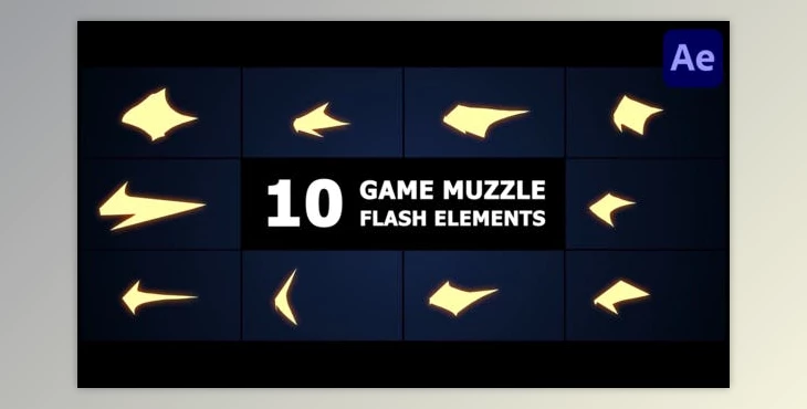 Download Game Muzzle Flash Elements | After Effects (Videohive 52155436) - AE Project
