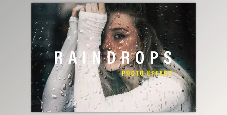 Download Rain On The Glass Photo Effect - 91913112