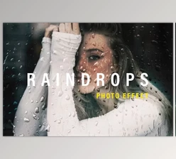 Download Rain On The Glass Photo Effect - 91913112