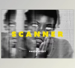 Download 90s Distorted Scanner Photo Effect - 92058505