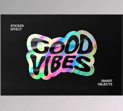 Download Holo Wrinkled Sticker Mockup - 190280530