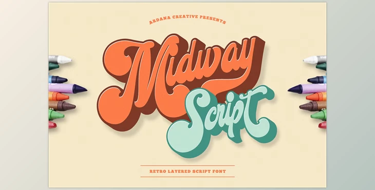 Download Midway - Retro Layered Script Typeface