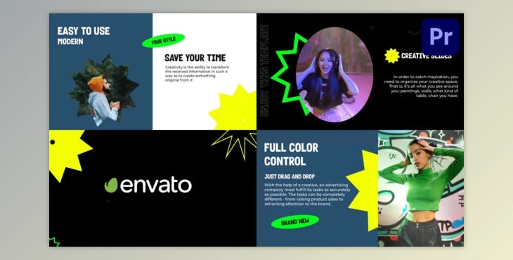 Download Dynamic Creative Slideshow | Premiere Pro MOGRT (Videohive 52039692)