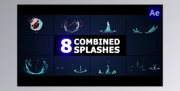 Download Combined Splashes for After Effects (Videohive 52180041) - AE Project
