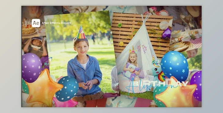 Download Happy Birthday Photo Slideshow (Videohive 52052995) - AE Project