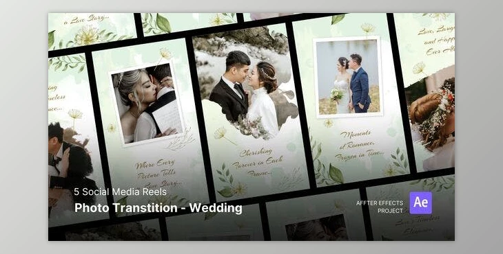 Download Social Media Reels – Photo Transtition – Wedding After Effects Template (Videohive 48914281) - AE Project