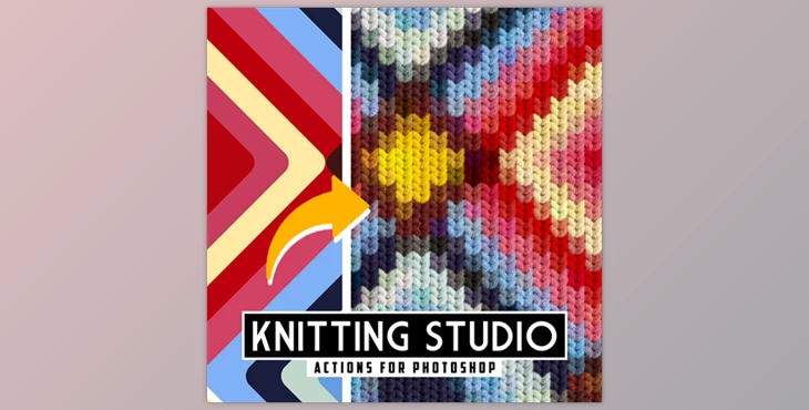 Download Knitting Studio - Knitted Effect Photoshop Action - 52193033