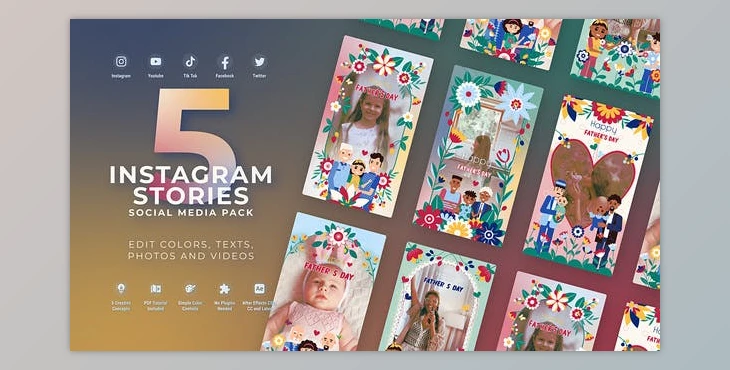 Download Fathers Day Instagram Stories (Videohive 52341538) - AE Project