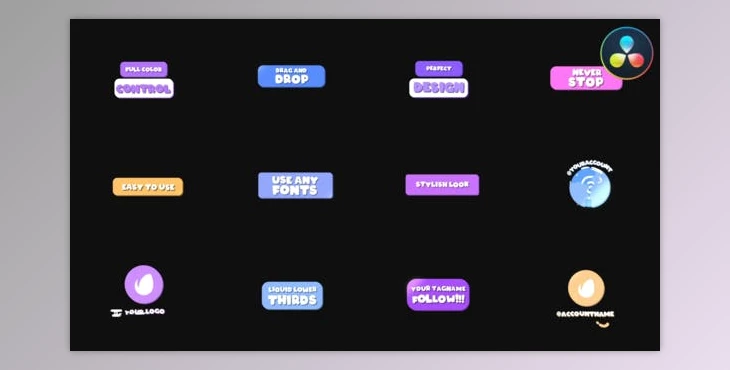 Download Juicy Titles And Lower Thirds for DaVinci Resolve (Videohive 52059047)