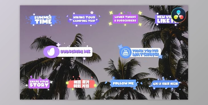 Download Lower Thirds And Subscribers for DaVinci Resolve (Videohive 52038013)