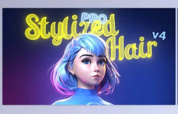 Gumroad - Download Stylized Hair PRO v4.0.1 for <span class='badge badge-warning'>Blender</span>