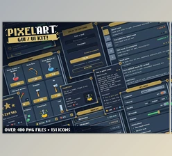Download Unity Assets - Pixel Art GUI / UI Kit - over 400 PNG + 151 icons! v1.1