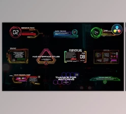 Download HUD Interface Titles for DaVinci Resolve (Videohive 47768504)
