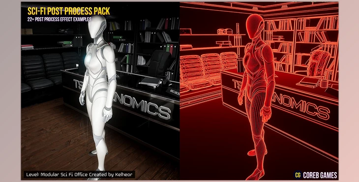 Download Unreal Engine Asset - Sci-Fi Post Process Effect Pack (Engine Version v5.0-5.3)