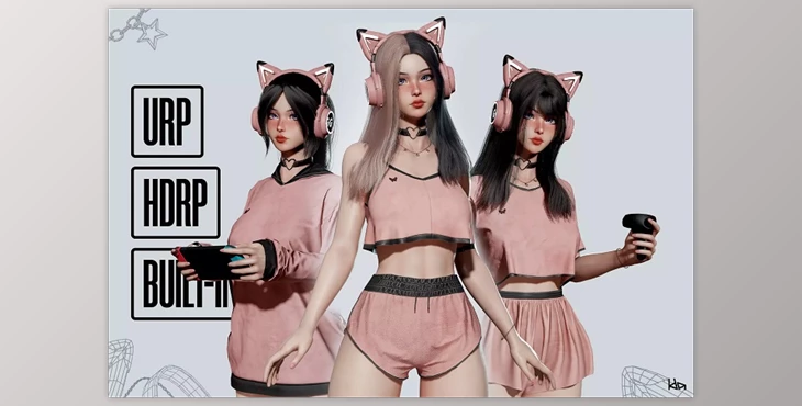 Download Unity Assets - Gamer Girl v1.0