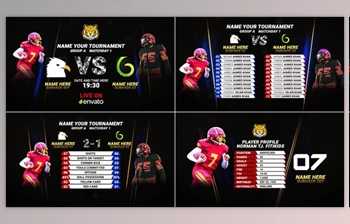 Download Sports Scoreboard Statistics || Player <span class='badge badge-warning'>Profile</span> || Sports Team vs card (Videohive 52357582) - AE Project