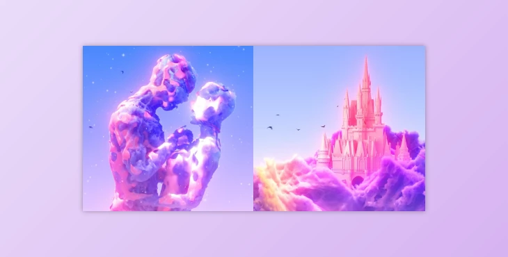 Download Dreamy Cloudy Worlds in Cinema4D & Octane Render