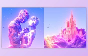 Download Dreamy Cloudy <span class='badge badge-warning'>Worlds</span> in Cinema4D & Octane Render
