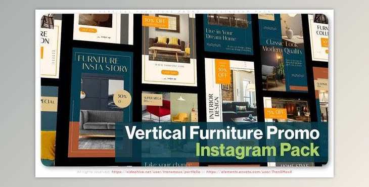 Download Vertical Furniture Promo - Instagram Pack (Videohive 52301116) - AE Project