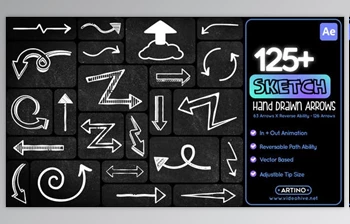 Download 125 Sketch Hand Drawn <span class='badge badge-warning'>Arrows</span> (Videohive 52307884) - AE Project