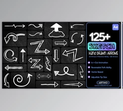 Download 125 Sketch Hand Drawn Arrows (Videohive 52307884) - AE Project