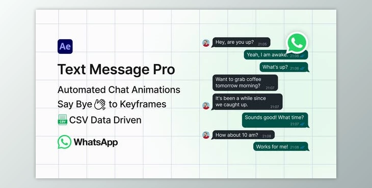 Download WhatsApp Text Message Pro (Videohive 52315175)  - AE Project