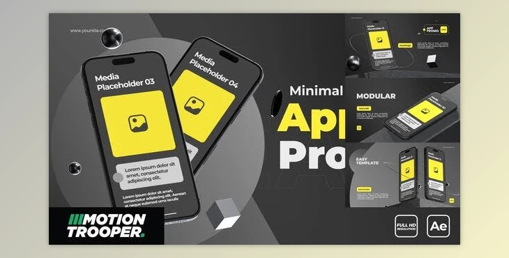 Download Minimal App Promo (Videohive 52274243) - AE Project
