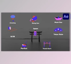 Download Japan Style Icons And Titles for After Effects (Videohive 52120395) - AE Project