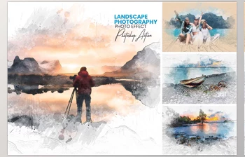 Download Landscape Photography Watercolor <span class='badge badge-warning'>CreativeMarket</span> - 42284283