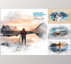 Download Landscape Photography Watercolor CreativeMarket - 42284283