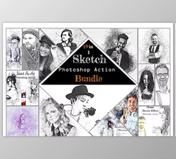 Download 19 in 1 Sketch PS Action Bundle Creative Market – 17697210