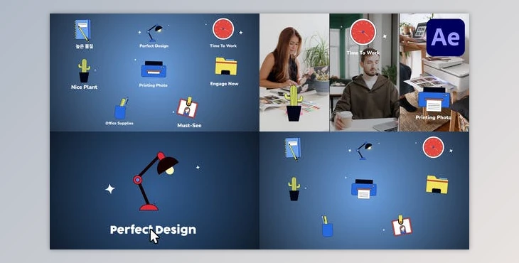 Download Office Icons And Titles for After Effects (Videohive 52466340) - AE Project