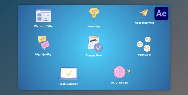 Download Web Interface Icons And Titles for After Effects (Videohive 52466473) - AE Project