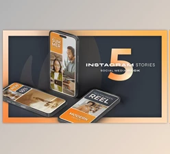 Download Instagram Multiscreen Vertical Reel Orange (Videohive 50817820) - AE Project