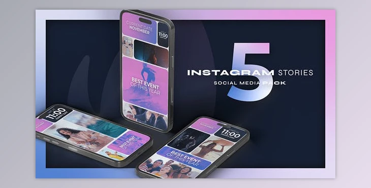 Download Multiscreen Instagram Reel Pink (Videohive 51345091) - AE Project