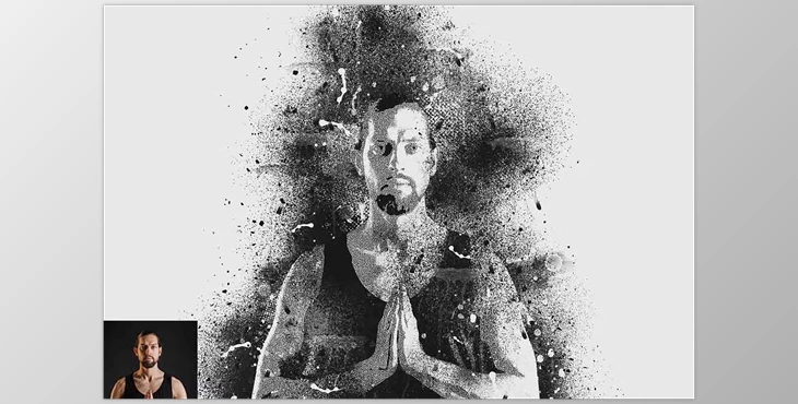 Download Stencil Painting Effect PS Action Creative Market – 16081643