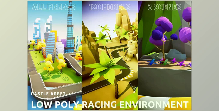 Download Unity Asset - Low Poly Racing Environment v1.0.1