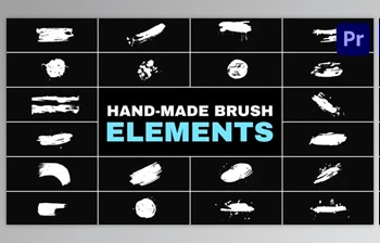 Download Hand <span class='badge badge-warning'>Made</span> Brush Elements for Premiere Pro (Videohive 52200617)