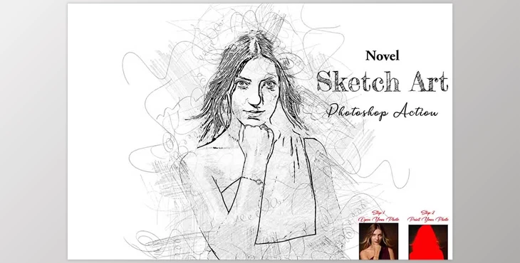 Download Novel Sketch Art Photoshop Action Creative Market – 12788920