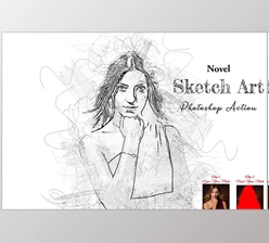 Download Novel Sketch Art Photoshop Action Creative Market – 12788920