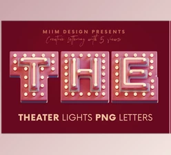 Download Theater Lights – 3D Lettering Creative Market – 12646336