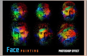 Download <span class='badge badge-warning'>Face</span> Painting Photoshop Effect Creative Market - 10273342