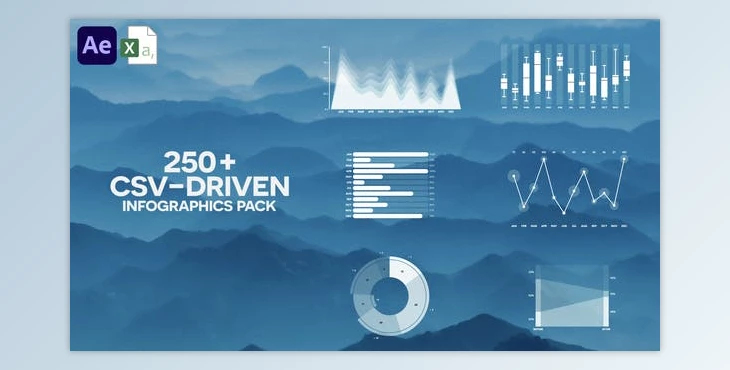 Download 250+ CSV Driven Infographics Pack (Videohive 39752366) - AE Project