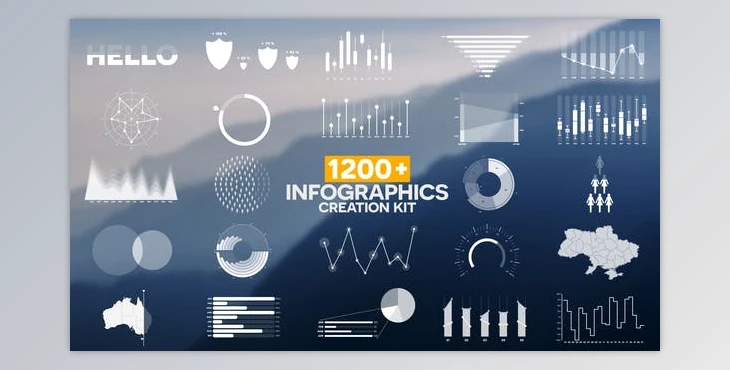 Download 1200+ Infographics Pack (Videohive 39627367) - AE Project