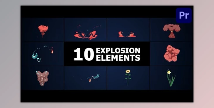 Download Combined Explosion Elements | Premiere Pro MOGRT (Videohive 52238825)